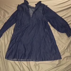 Blue denim like short dress